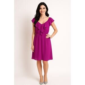 Amanda UpRichard Fushia Silk Dress - Size M